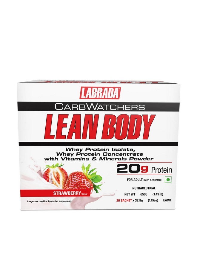 لابرادا Lean Body Carbwatchers | 650 جرام | فراولة | نسبة عالية من البروتين | نسبة منخفضة من الكربوهيدرات | مشروب بديل للوجبات | أكثر من 20 فيتامين ومعادن | - Image 1