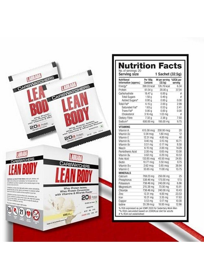لابرادا Lean Body Carbwatchers | 650 جرام | فراولة | نسبة عالية من البروتين | نسبة منخفضة من الكربوهيدرات | مشروب بديل للوجبات | أكثر من 20 فيتامين ومعادن | - Image 2