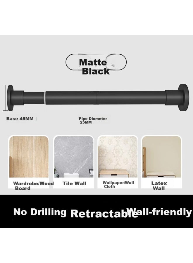 Muya No-drill Extendable Clothes Drying Rod, Balcony Hanging Rod, No-nail Curtain Rod, Bathroom Shower Curtain Rod, Wardrobe Hanger Rod - Image 1