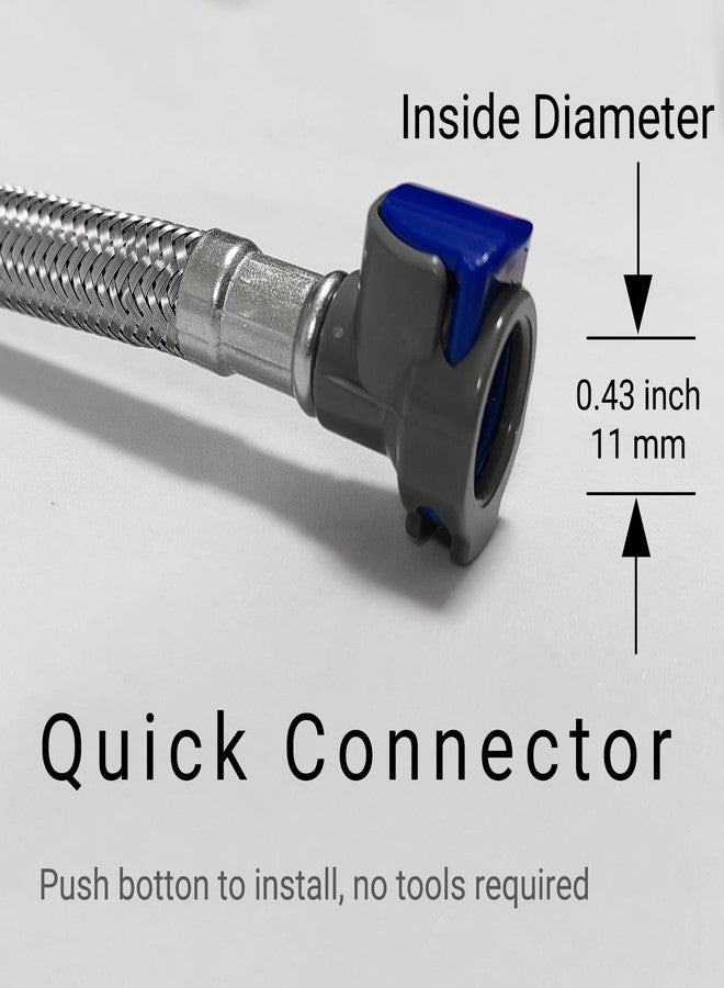 HOMYEP Quick Connect Faucet Water Supply Lines for Widespread Bathroom Faucets, 2 Pack Fast Joint Water Hose Replacement for Wide Spread Bathroom Sink Faucet, 20 Inch - Image 5