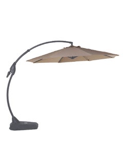 LIVING ACCENTS Light Weighted Hanging Umbrella with Base Beige and Black 3 m  - Image 1