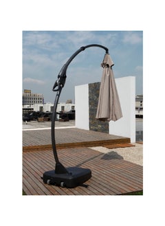 LIVING ACCENTS Light Weighted Hanging Umbrella with Base Beige and Black 3 m  - Image 3