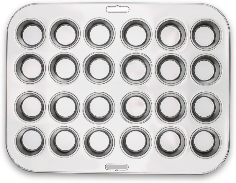 Fox Run Mini Muffin and Cupcake Pan, 24 Mini Cups, Stainless Steel Baking Pan, 10.5 x 13.75 x 1.5 inches, - Image 3