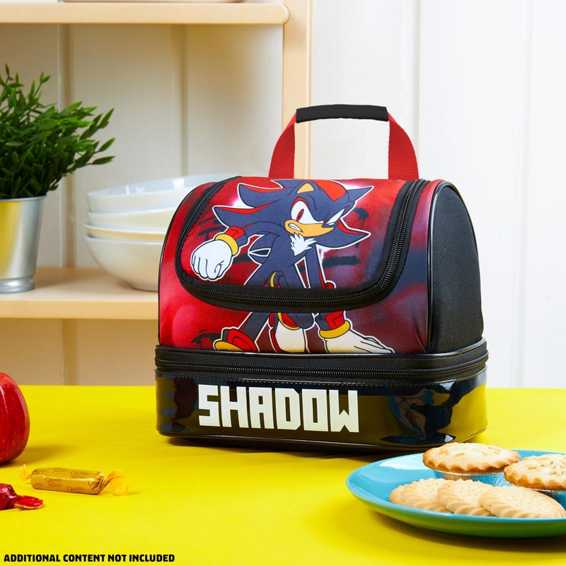 Get Trend SONIC THE HEDGEHOG Lunch Box Shadow Insulated with Two Compartments for Kids Teens Travel Picnic Beach (Black Shadow) - Image 5
