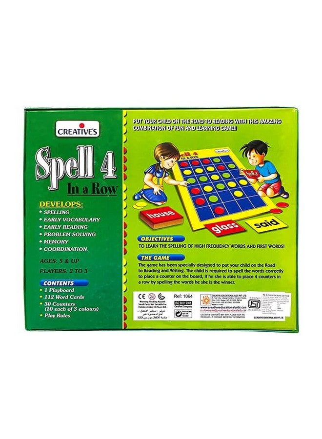 Creative's Creative’s Spell 4 in a Row| Learn Spelling| High Frequency Words for Kids Board Game| Start Learning Reading and Writing |Learn Early Vocabulary| Educational Board Game| |Ages 5 & Up - Image 3