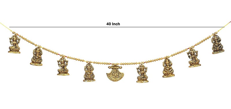 CHHARIYA CRAFTS Metal Laxmi Ganesh Idol Toran Door Hanging Wall Hanging Bandarwal for Home Decor - Image 2