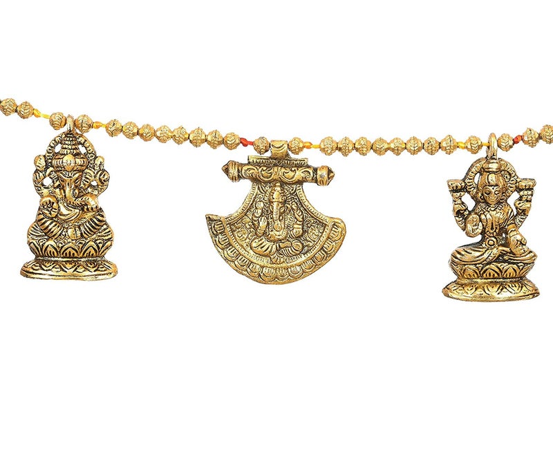 CHHARIYA CRAFTS Metal Laxmi Ganesh Idol Toran Door Hanging Wall Hanging Bandarwal for Home Decor - Image 5
