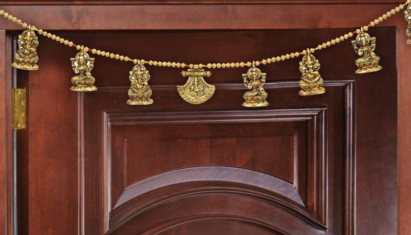 CHHARIYA CRAFTS Metal Laxmi Ganesh Idol Toran Door Hanging Wall Hanging Bandarwal for Home Decor - Image 1