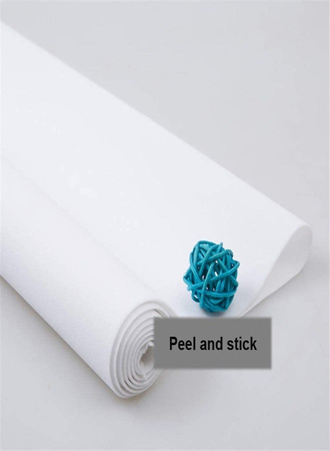 GLOW4U 14.5"x78.7" Self Adhesive Velvet Drawer Liner Roll Felt Fabric Velvet Flocking Liner for Jewelry Drawer Box Shelf Crafts (White) - Image 2
