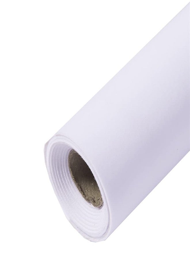 GLOW4U 14.5"x78.7" Self Adhesive Velvet Drawer Liner Roll Felt Fabric Velvet Flocking Liner for Jewelry Drawer Box Shelf Crafts (White) - Image 1