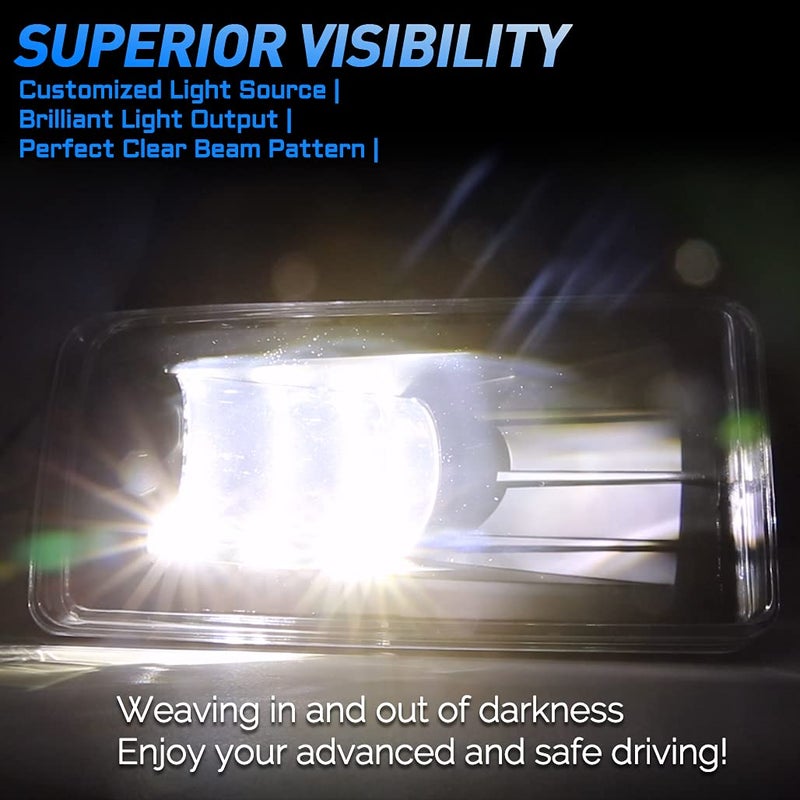 Z-OFFROAD مصابيح ضباب LED جديدة من Z-OFFROAD لمصد السيارة لسيارات 2007-2014 سيلفرادو و2007-2015 سوبربان وتاهو و2007-2013 أفالانش وGMC يوكون بيك أب - أسود - Image 4