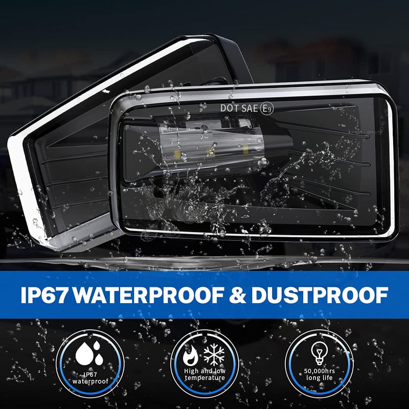 Z-OFFROAD مصابيح ضباب LED جديدة من Z-OFFROAD لمصد السيارة لسيارات 2007-2014 سيلفرادو و2007-2015 سوبربان وتاهو و2007-2013 أفالانش وGMC يوكون بيك أب - أسود - Image 5