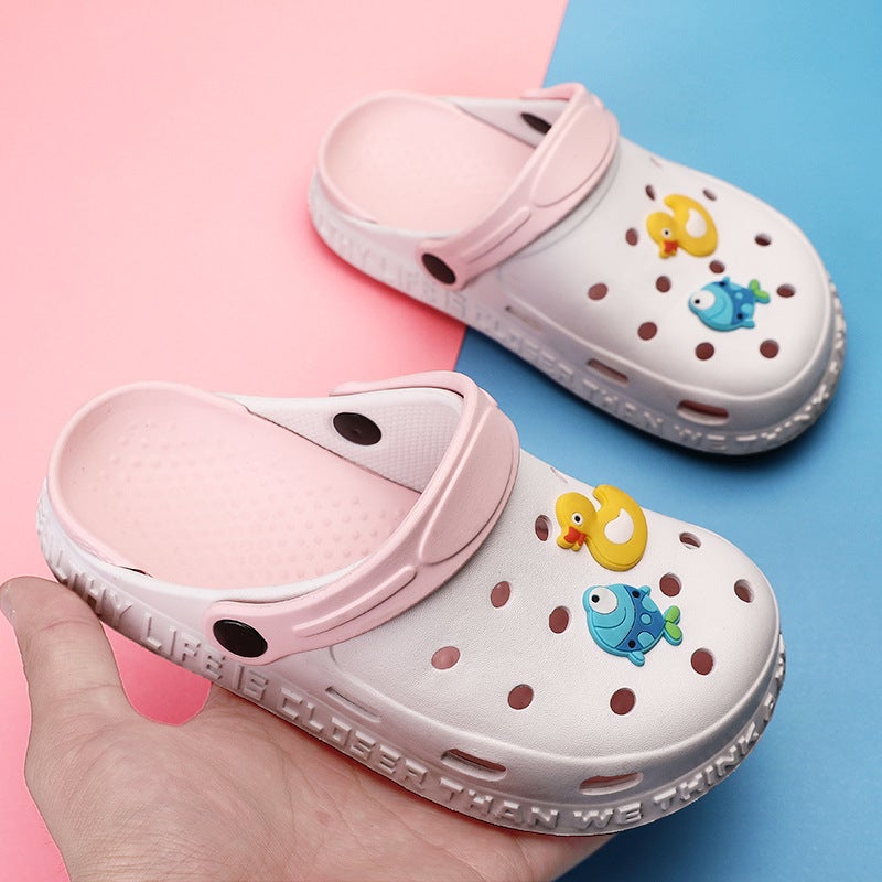 Children'S Cave Shoes Summer Children'S Home Middle And Big Children'S Boys Sandals Girls' Indoor Slippers Trendy Shoes - Image 2