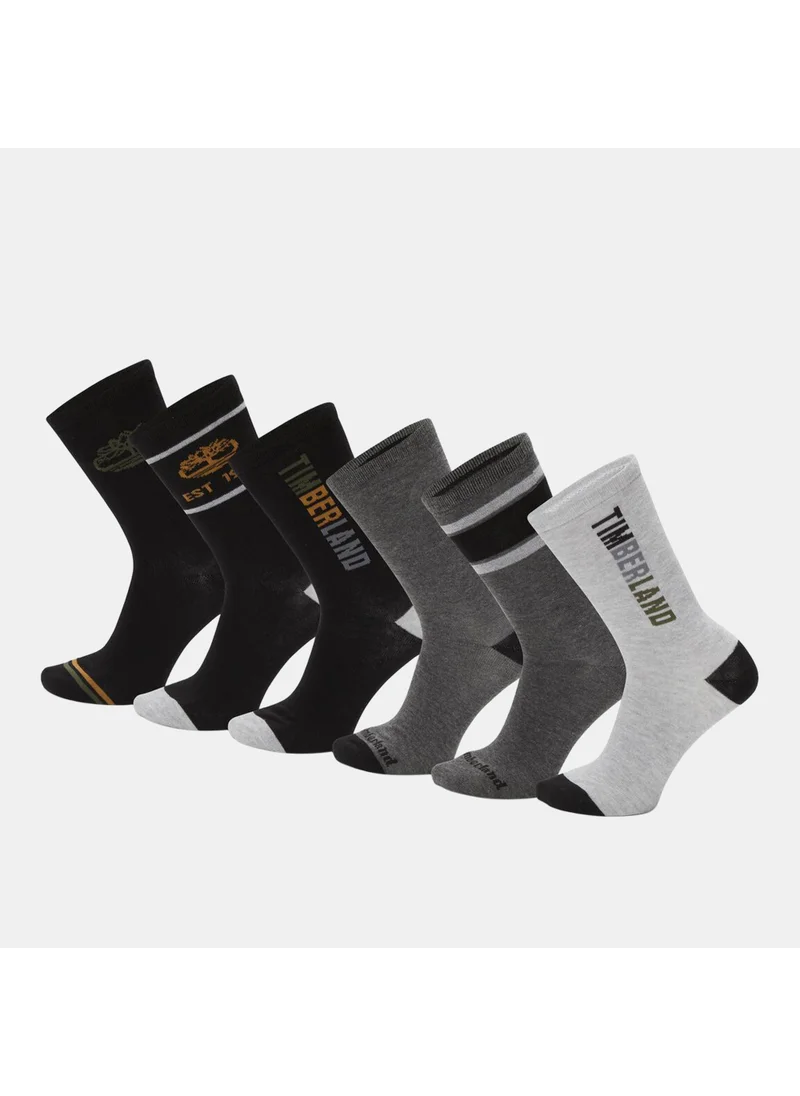 Timberland Multi Logo Crew Socks (6 Pairs)