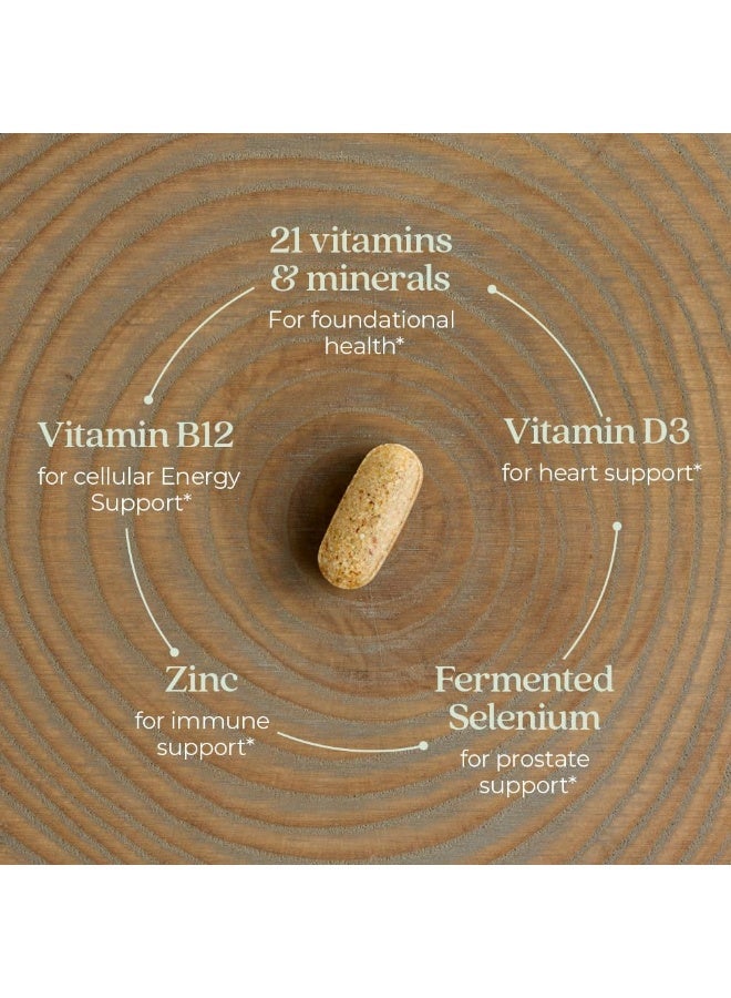 نيو تشابتر فيتامينات متعددة للرجال للمناعة والإجهاد والقلب + دعم الطاقة مع 20 عنصرًا مغذيًا مخمرًا - لكل رجل يوميًا، لطيف على المعدة - 96 قيراط - Image 3