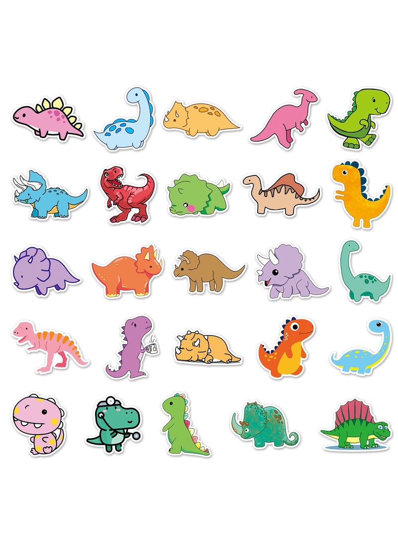 50 PCS Cute Cartoon Dinosaur Stickers Kawaii Small Dinosaur Vinyl Stickers Waterproof Stickers for Water Bottle Skateboard Notebook Laptop Stickers Decals for Kids Teens Adults - Image 3
