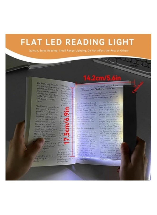 ضوء قراءة الكتب LED، أضواء الكتب المسطحة للقراءة في السرير ليلاً، مصباح علامة الكتاب الأكريليكي مع لوحة مسطحة، مصباح كتاب LED مع تعديل السطوع، ضوء حماية عيون الطلاب للقراءة الليلية - Image 2