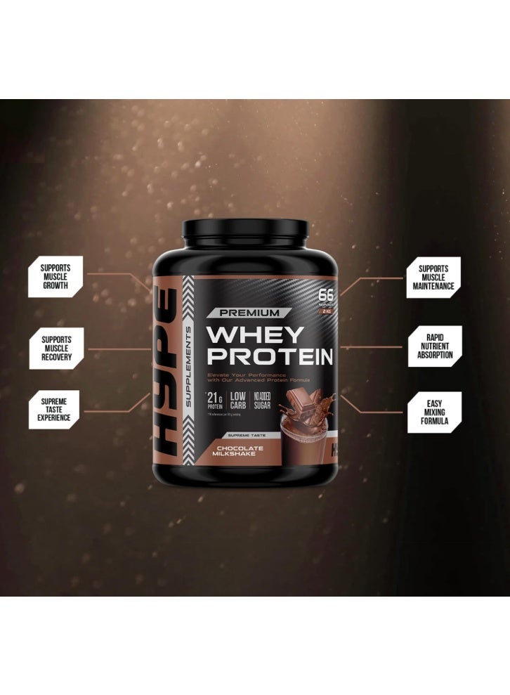 HYPE PREMIUM WHEY PROTEIN 2KG - CHOCOLATE MILKSHAKE - Image 2