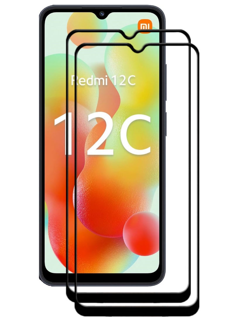 ACLIX 2 Pieces Antistatic ESD Dustproof Premium Quality High Definition Tempered Glass Screen Protector Designed For Xiaomi Redmi 12C - Image 1