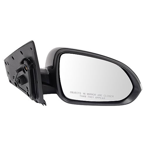 TRQ Passenger Side Power Heated Mirror Smooth Black with Turn Signal Compatible with 2018 Kia Rio KI1321219 - Image 1