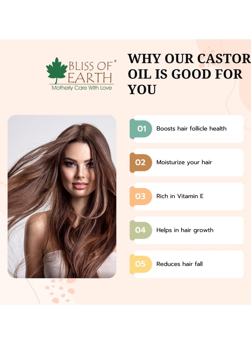 BLISS OF EARTH Organic Castor Oil pack of 3  - Image 5