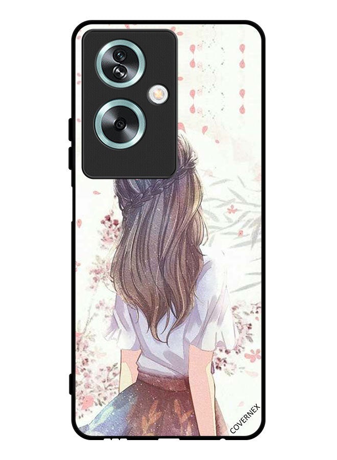 Covernex Protective Case Cover For Oppo A2 Cute Girl In Deep Thinking - Image 1