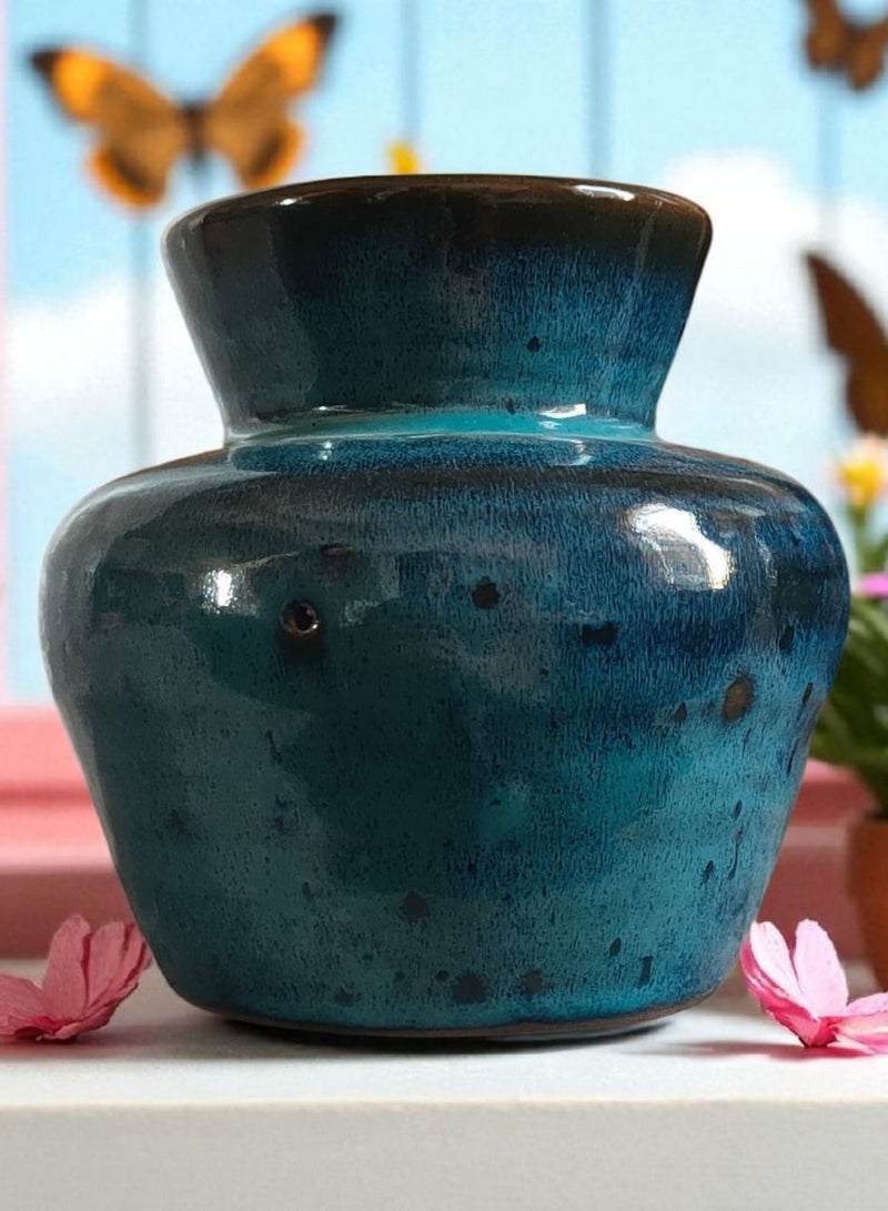 كلور زون بوتري فواحة عطر مصنوعة من الفخار والبورسلين شغل و رسم يدوي مقاس 10 سم  - Image 1