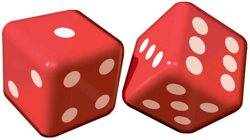 Amscan Fun Red Inflatable Dice Decorations - 12" x 12" (2 Count) - Perfect for Events, Casino Nights & Game Rooms