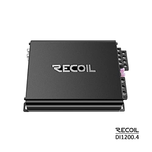 Recoil DI1200-4 Full-Range Class-D 4-Channel Car Audio Amplifier, 2,400 Watts, 2-4 Ohm Stable, MOSFET Power Supply, Bridgeable - Image 4