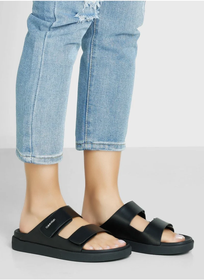 CALVIN KLEIN Multi Strap Flat Sandals