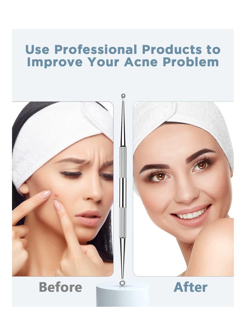 TAYTHI Blackhead Remover Tool, Pimple Popper Tool Kit, Blackhead Extractor tool for Face, Extractor Tool for Comedone Zit Acne Whitehead Blemish, Stainless Steel Extraction tools - Image 2