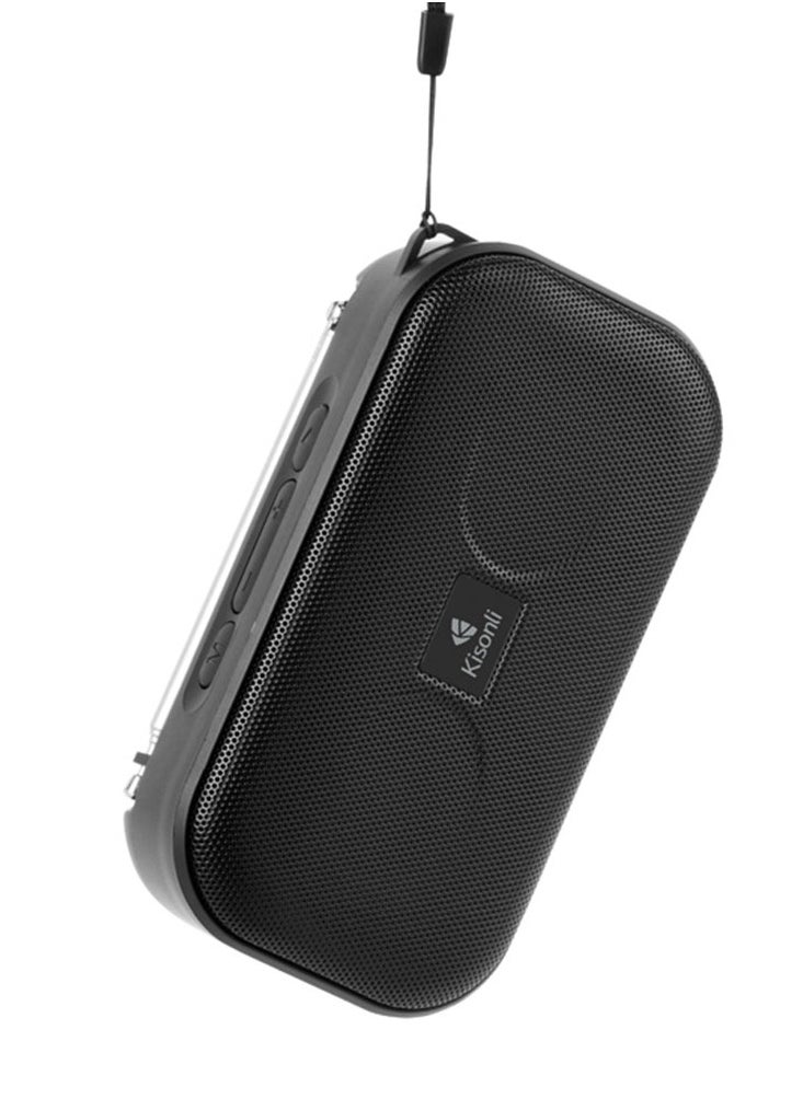 Kisonli - Kisonli Mini Portable Stereo 360° Solar Charging Speaker 5W, 1200mAh, Built-in Mic, TF-AUX-USB-FM - Image 1