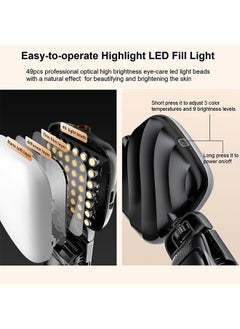 Generic Clip-on Selfie Light for Phone - Portable Ring Light LED Pocket Video Light for iPhone Tablet Laptop Computer Camera, Mini Rechargeable Photo Fill Light for Video Conference Live Stream Tiktok Makeup  - Image 4