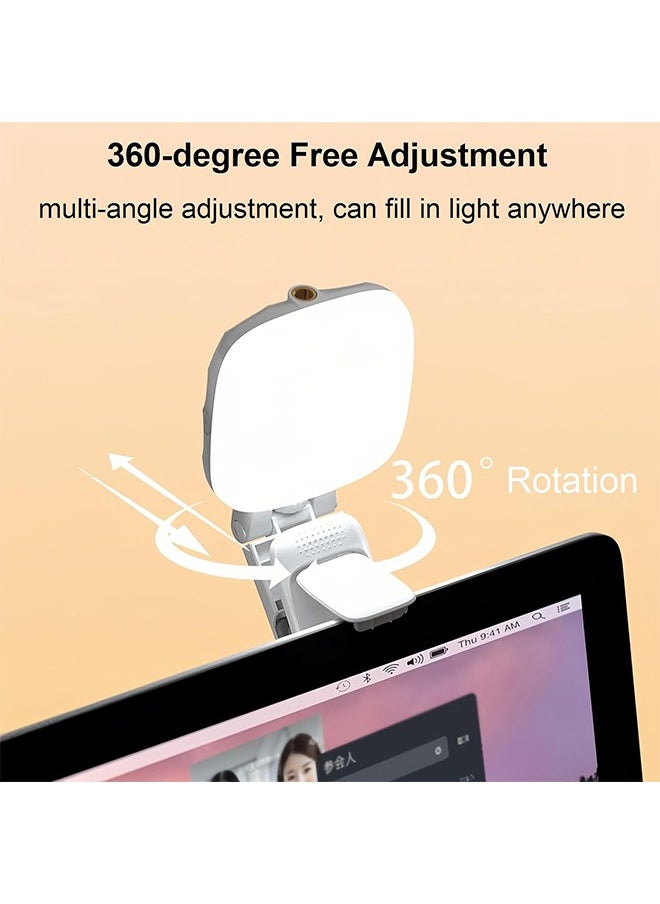 Generic Clip-on Selfie Light for Phone - Portable Ring Light LED Pocket Video Light for iPhone Tablet Laptop Computer Camera, Mini Rechargeable Photo Fill Light for Video Conference Live Stream Tiktok Makeup  - Image 2