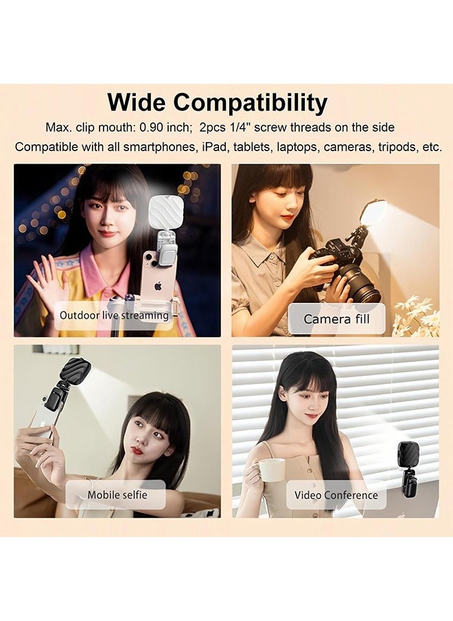 Generic Clip-on Selfie Light for Phone - Portable Ring Light LED Pocket Video Light for iPhone Tablet Laptop Computer Camera, Mini Rechargeable Photo Fill Light for Video Conference Live Stream Tiktok Makeup  - Image 5