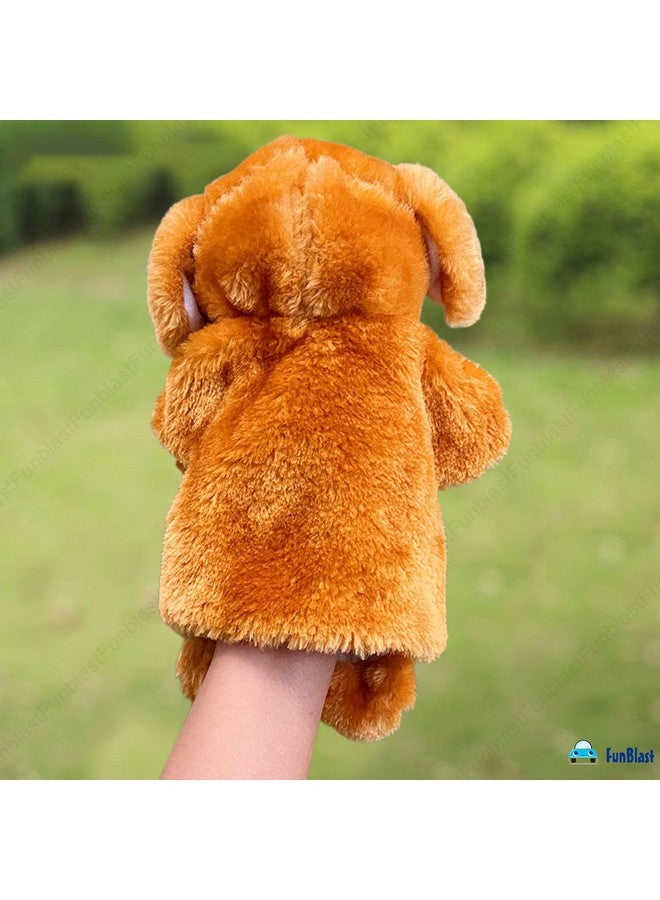 فنبلاست دمى يد فن بلاست للأطفال - دمية يد جرو لطيفة للأطفال، دمية تحكي قصصًا للأطفال، لعبة دمية يد، دمى يد ناعمة للأطفال، ألعاب تعليمية ممتعة للأطفال (ذهبية) - Image 5