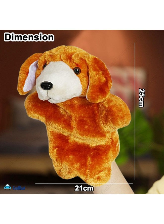 فنبلاست دمى يد فن بلاست للأطفال - دمية يد جرو لطيفة للأطفال، دمية تحكي قصصًا للأطفال، لعبة دمية يد، دمى يد ناعمة للأطفال، ألعاب تعليمية ممتعة للأطفال (ذهبية) - Image 3