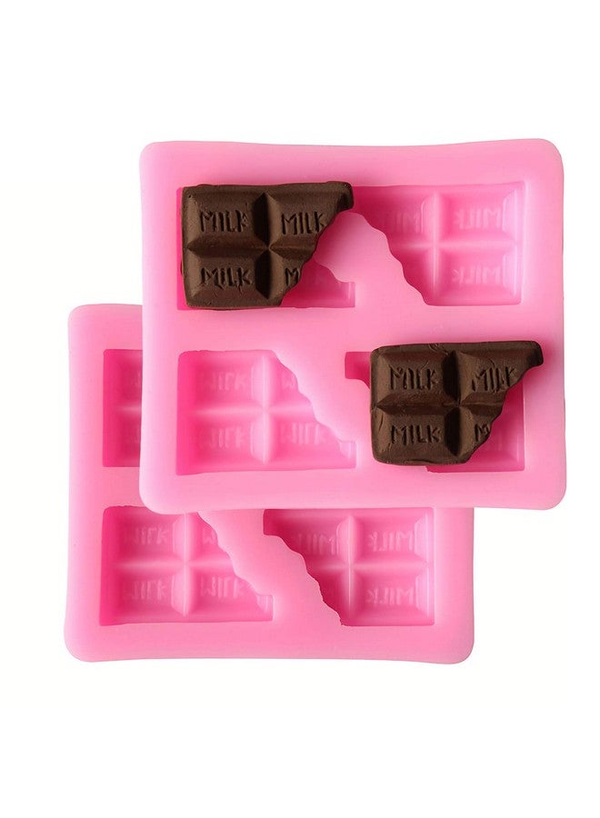 Hengke 2 Pcs Half Chocolate Shape Soap Silicone Mold, Hocolate Fondant Mold Cake Topper Decoration Candle Resin Mould Chocolate,Polymer Clay,Soap,Crafting Projects - Image 1