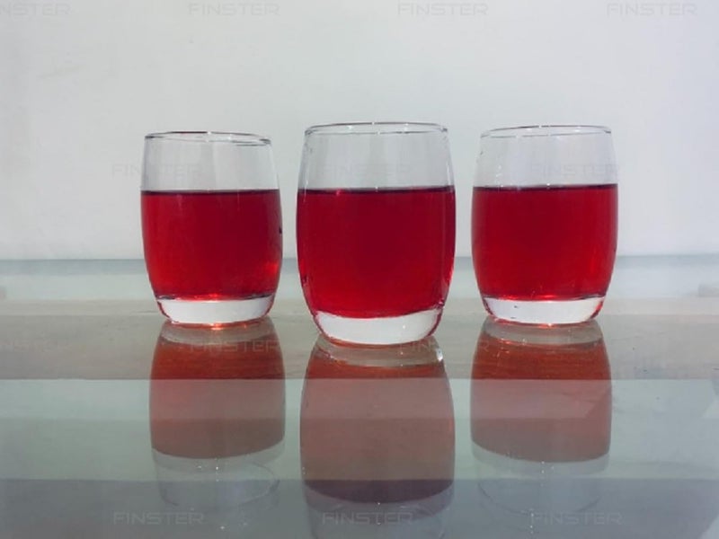 FINSTER Oval Crystal Water Glasses Set of 4200ML Glass Juice Set of 4 - Image 2