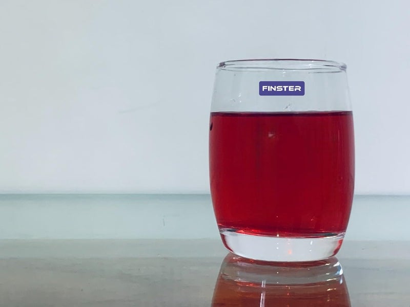 FINSTER Oval Crystal Water Glasses Set of 4200ML Glass Juice Set of 4 - Image 4