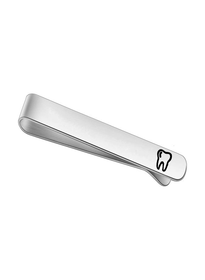 AKTAP Mens Tie Clip Dentist Gifts Dental Hygienist Gift Tie Bar Clip for Dental Student Dental Graduate (Mens Tie Clip) - Image 1