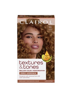 CLAIROL Textures & Tones Permanent Hair Dye 5G Caramel Brown Hair Color Pack Of 1  - Image 1