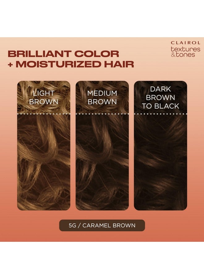 كلايرول صبغة شعر دائمة Textures & Tones 5G لون شعر بني كراميل، عبوة من قطعة واحدة - Image 3