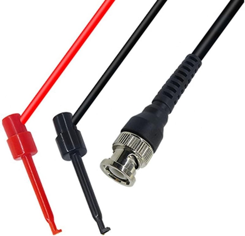 P1007 BNC Test Lead with Dual Hooks 50 Ohm Coaxial Cable for Oscilloscope Signal Generator Video Surveillance - Image 2