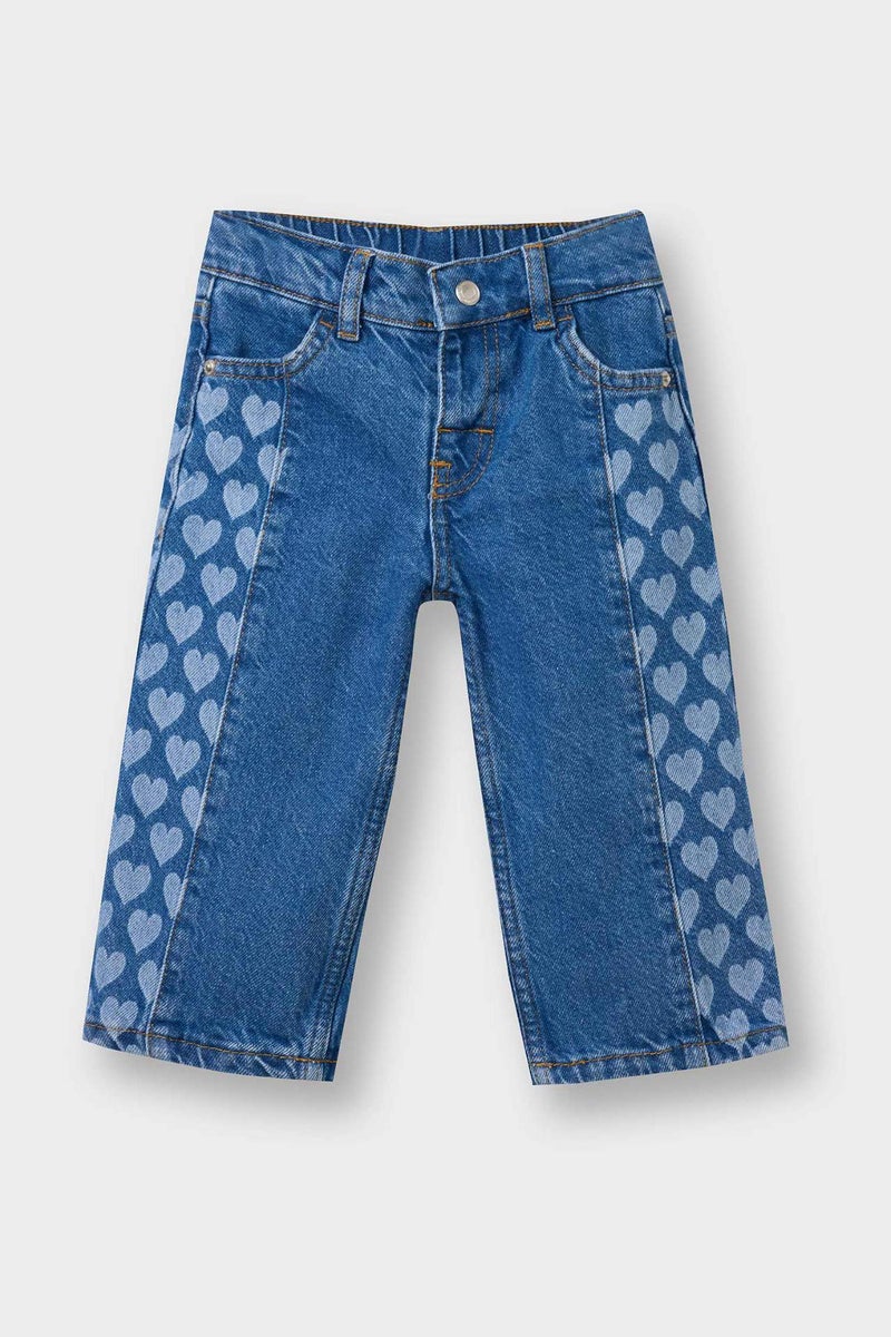 DeFacto Baby Girl Printed Culotte Jeans - Image 3