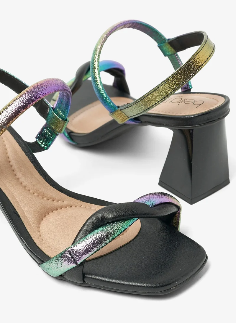 Beira Rio Black Sandals for Women with Back Strap – Stylish & Supportive sling Back Ladies Sandals for Women | Best Price UAE