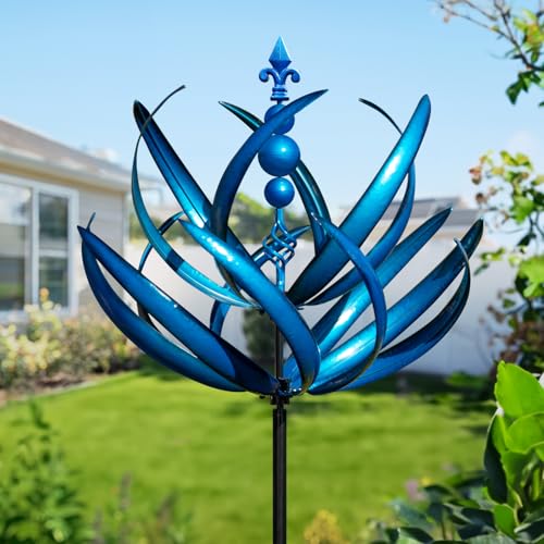 LimeHill Wind Spinner for Yard and Garden - Large Metal Kinetic Wind Sculptures, Yard Art Outdoor Decor (27 x 91 inches) - Image 1