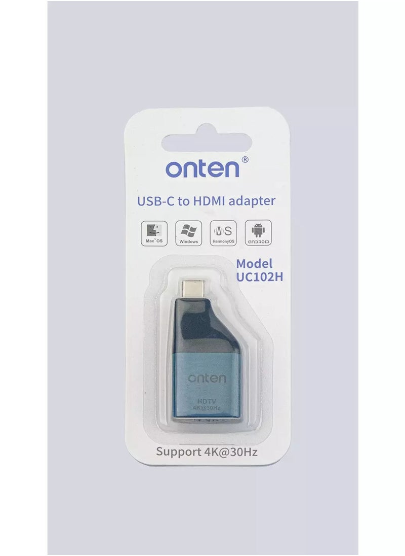 onten - UC102H USB-C to HDTV Adapter 4K@30Hz - Image 1