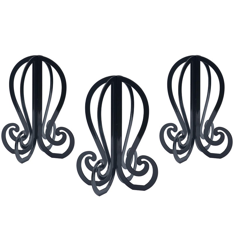 GenmeiFBH Plastic 3PCS Wig Stand,Black Wig Head Stand,Easy to Assemble Wig Stand Holder,Wig Holder Display Stand,Beanie Display Stand,Hat Stand 11.61 Inch high - Image 1