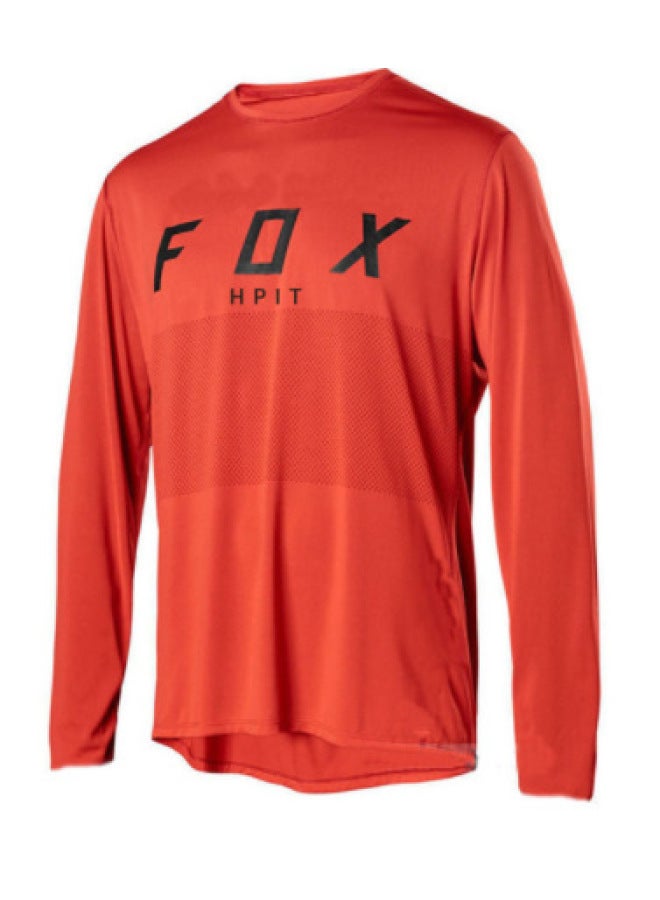Summer Fox Print Downhill Suit Bicycle Riding Wear Breathable Long Sleeve Men's Off-road Motorcycle Racing Suit